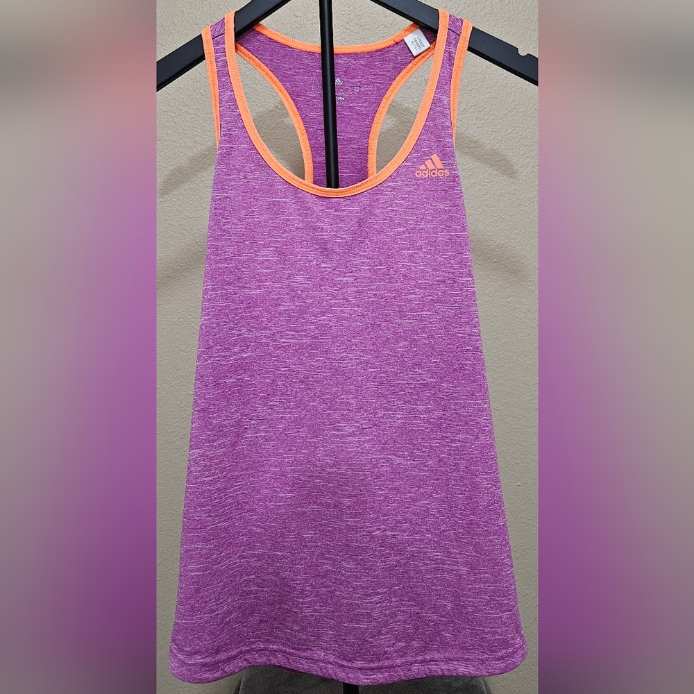 Women's Medium Adidas Pink and Orange Tank Top
